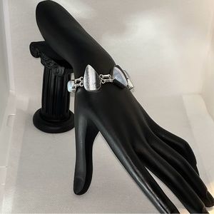 Owyhee jewelry set. Bracelet and rings are marked 925 silver plate.